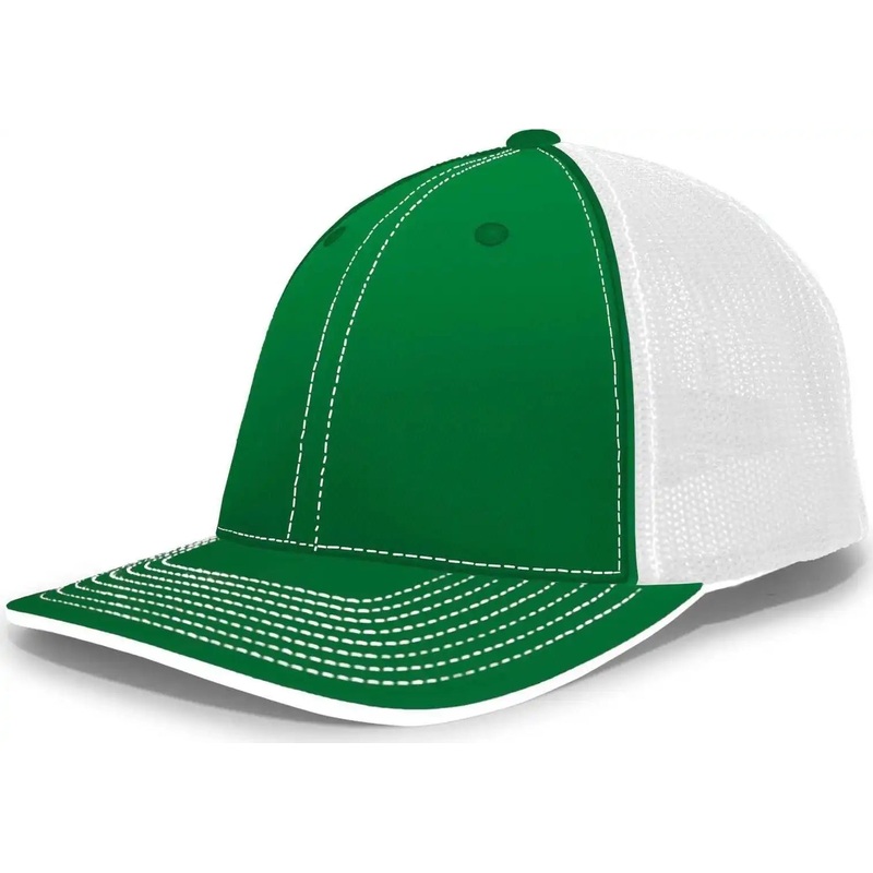 Pacific Headwear 404M Trucker Flexfit Cap – Kelly White