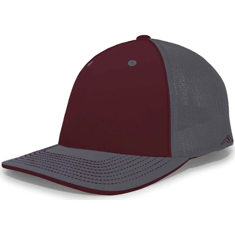 Pacific Headwear 404M Trucker Flexfit Cap – Maroon Graphite