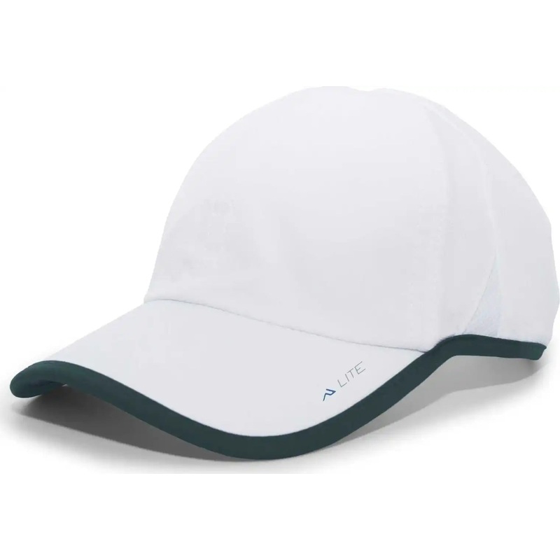 Pacific Headwear 410L Active Cap Hook-and-Loop Cap – White Dark Green