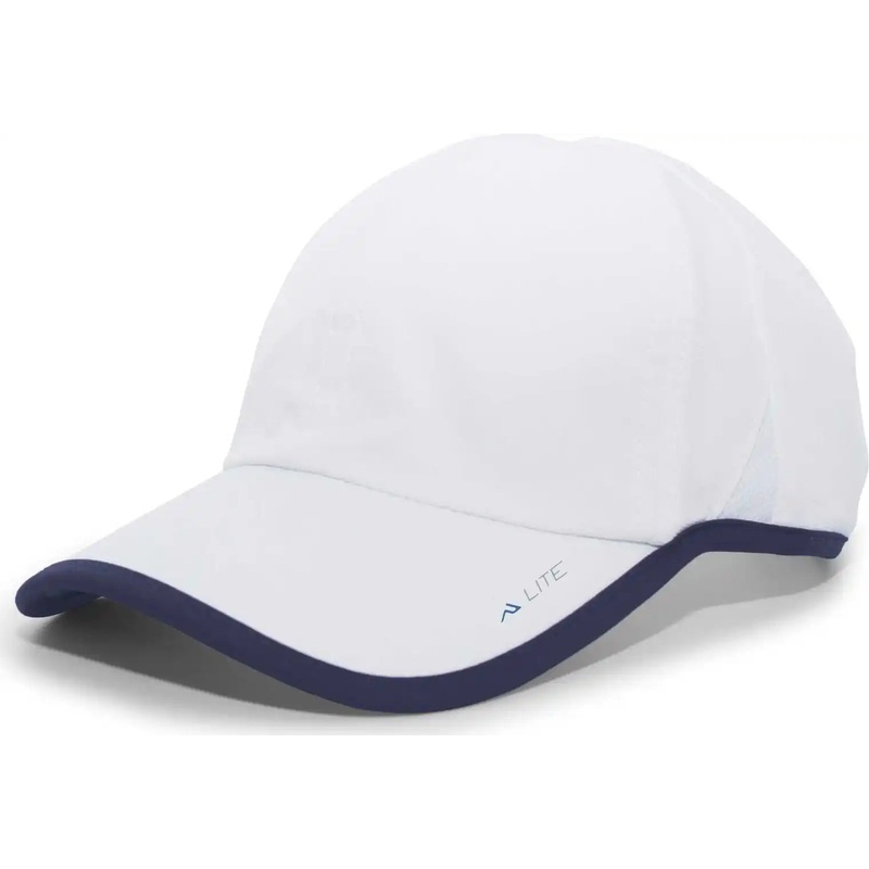 Pacific Headwear 410L Active Cap Hook-and-Loop Cap – White Navy