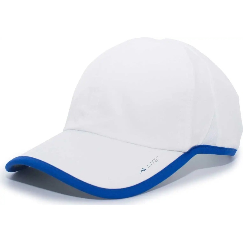 Pacific Headwear 410L Active Cap Hook-and-Loop Cap – White Royal