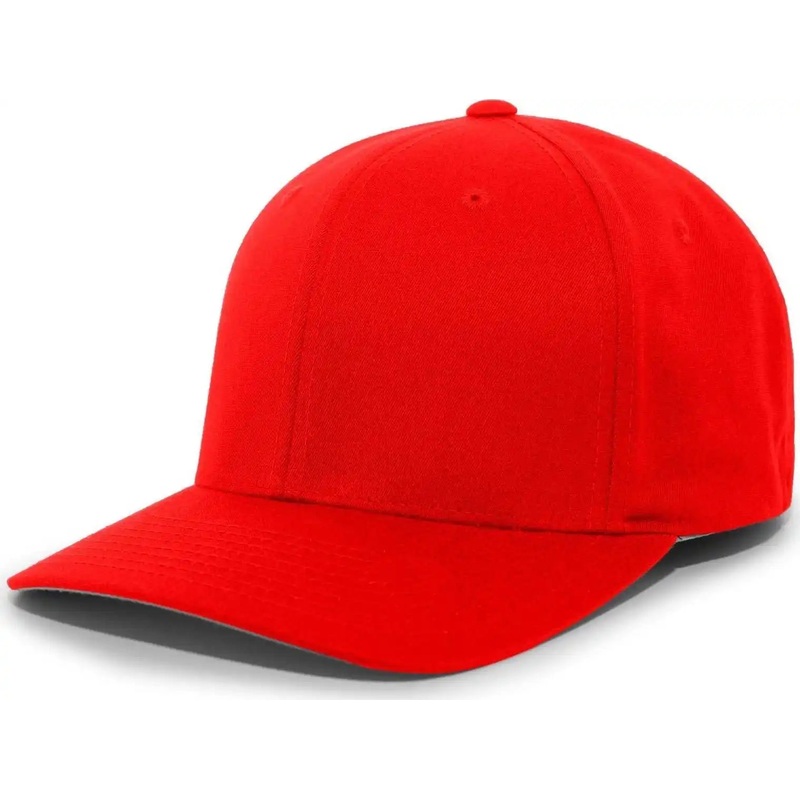 Pacific Headwear 430C Cotton-Poly Flexfit Cap – Red