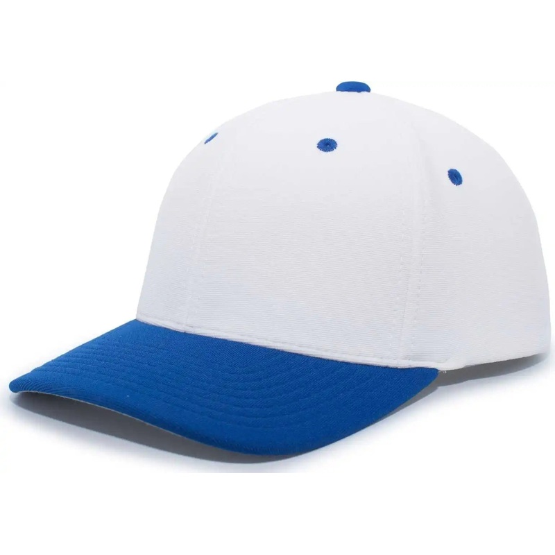 Pacific Headwear 498F M2 Performance Flexfit Cap – White Royal