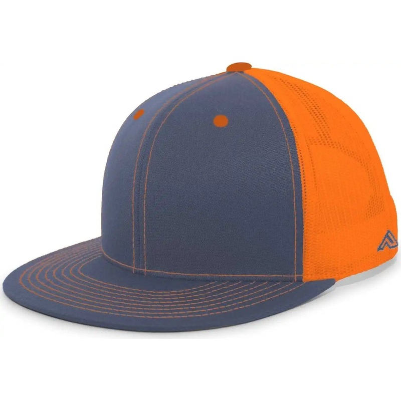 Pacific Headwear 4D3 Trucker D-Series Snapback Cap – Graphite Neon Orange