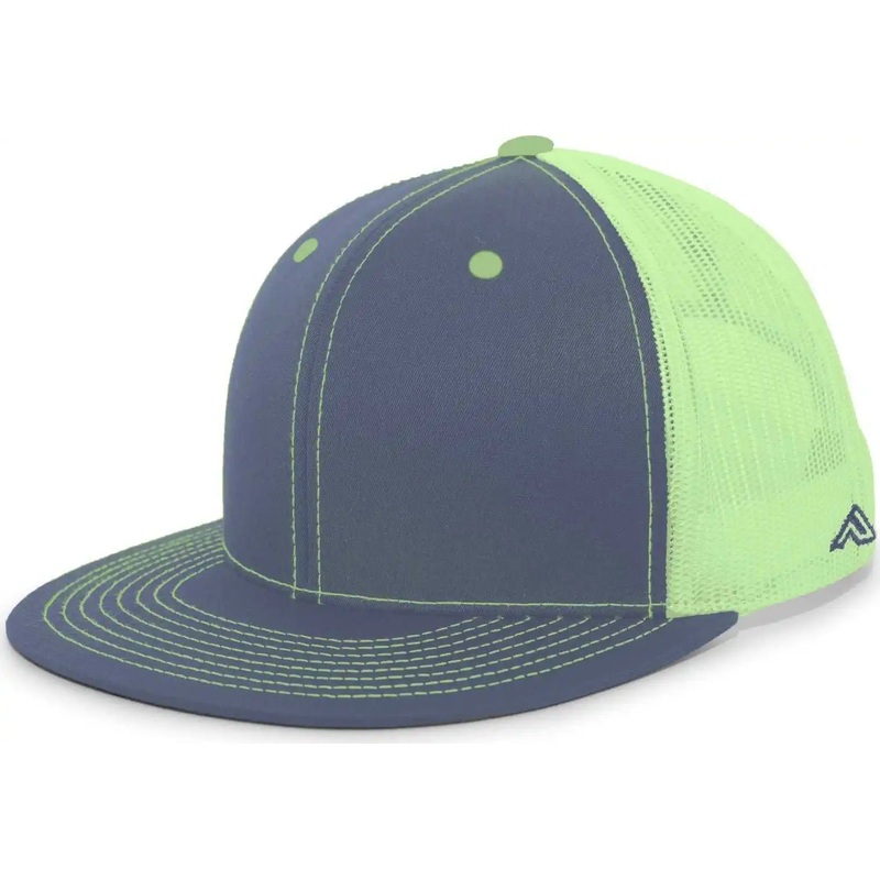 Pacific Headwear 4D3 Trucker D-Series Snapback Cap – Graphite Neon Yellow
