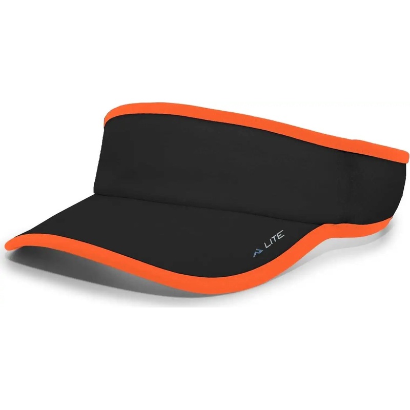 Pacific Headwear 510V Performance Hook-and-Loop Visor – Black Orange