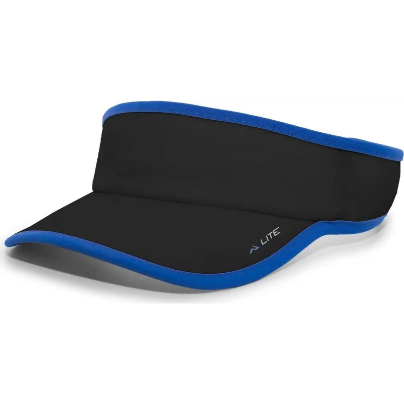 Pacific Headwear 510V Performance Hook-and-Loop Visor – Black Royal