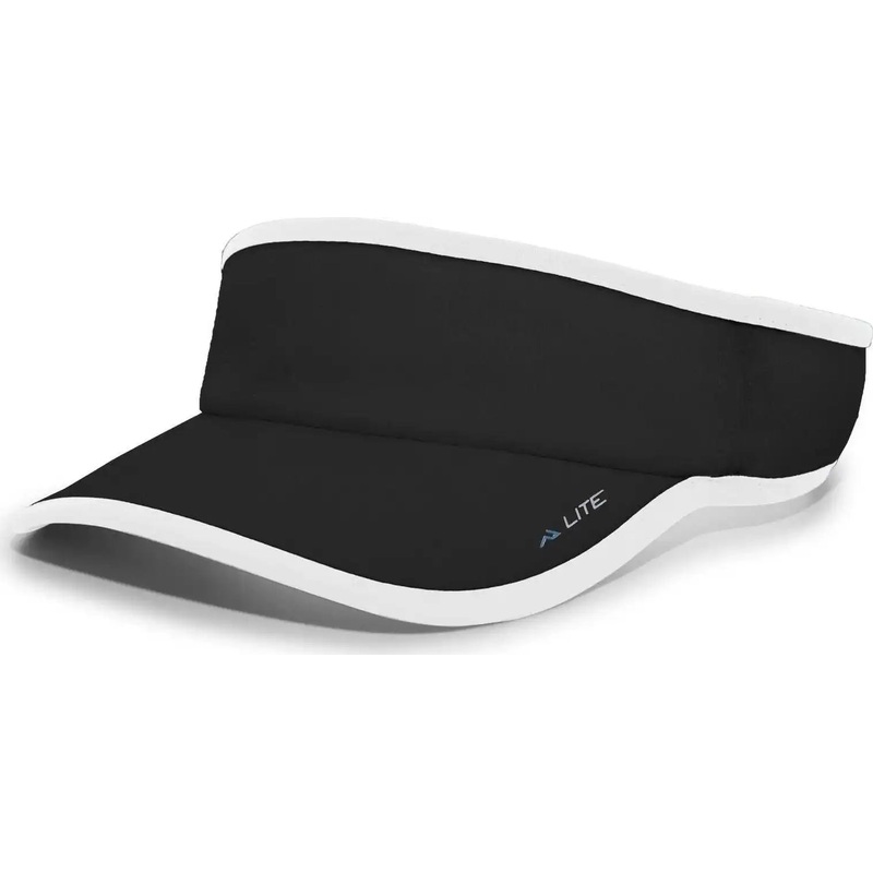 Pacific Headwear 510V Performance Hook-and-Loop Visor – Black White