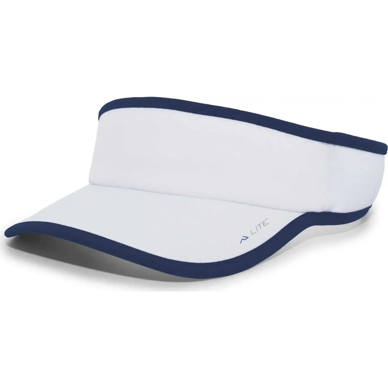 Pacific Headwear 510V Performance Hook-and-Loop Visor – White Navy