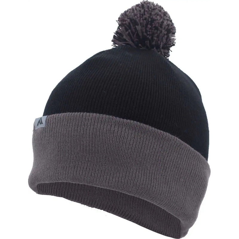 Pacific Headwear 641K Pom-Pom Cuff Beanie – Black Graphite