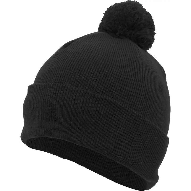 Pacific Headwear 641K Pom-Pom Cuff Beanie – Black