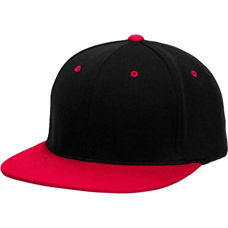 Pacific Headwear ES342 Premium P-Tec Performance Flexfit Cap – Black Red