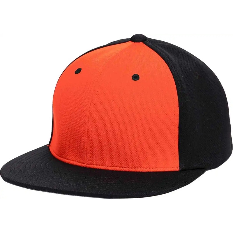 Pacific Headwear ES342 Premium P-Tec Performance Flexfit Cap – Orange Black Black