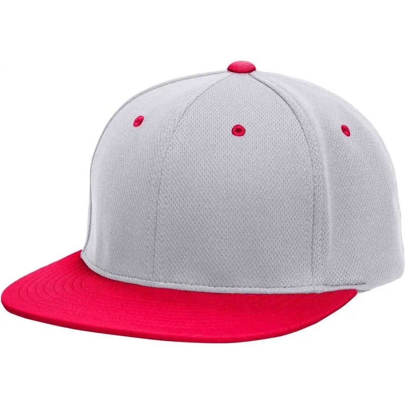 Pacific Headwear ES342 Premium P-Tec Performance Flexfit Cap – Silver Red