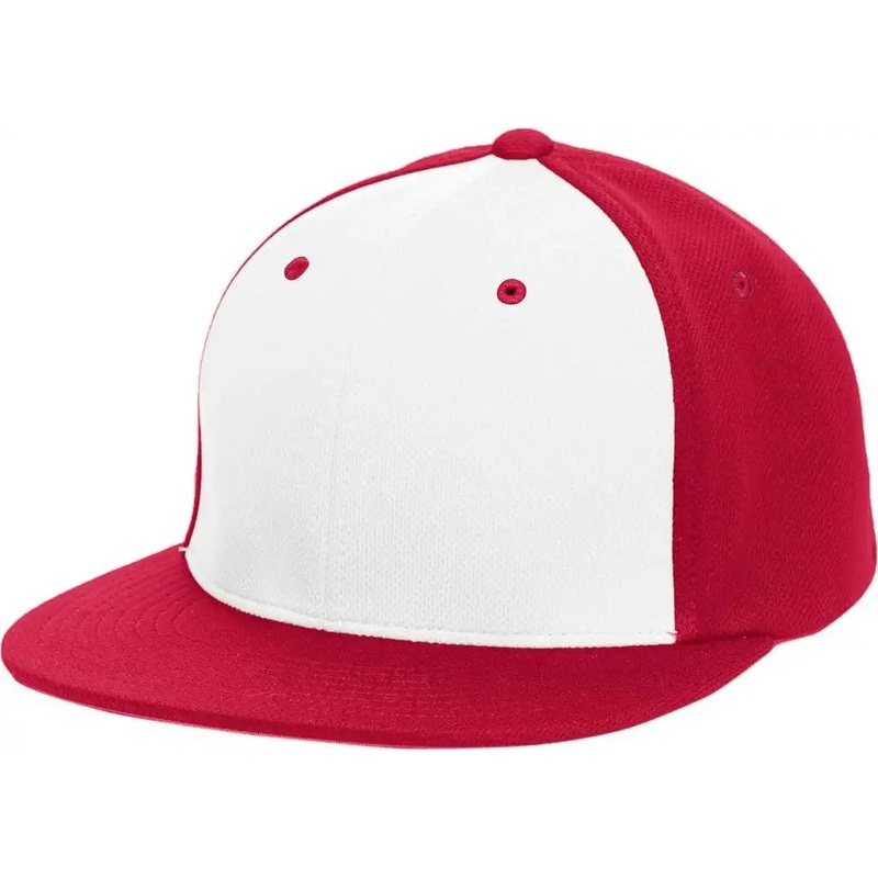 Pacific Headwear ES342 Premium P-Tec Performance Flexfit Cap – White Red Red