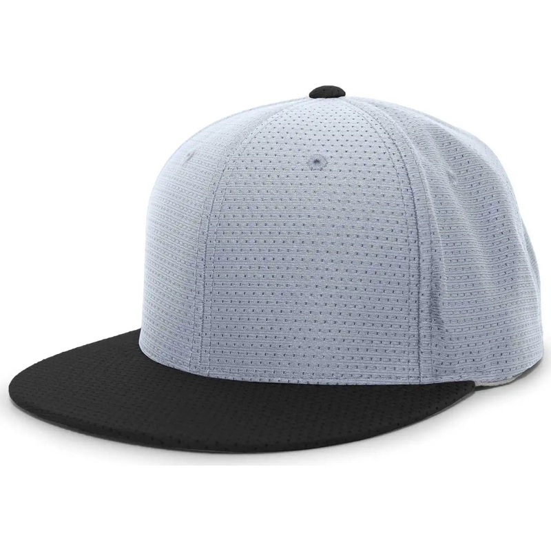 Pacific Headwear ES818 Air Jersey Performance Flexfit Cap – Silver Black