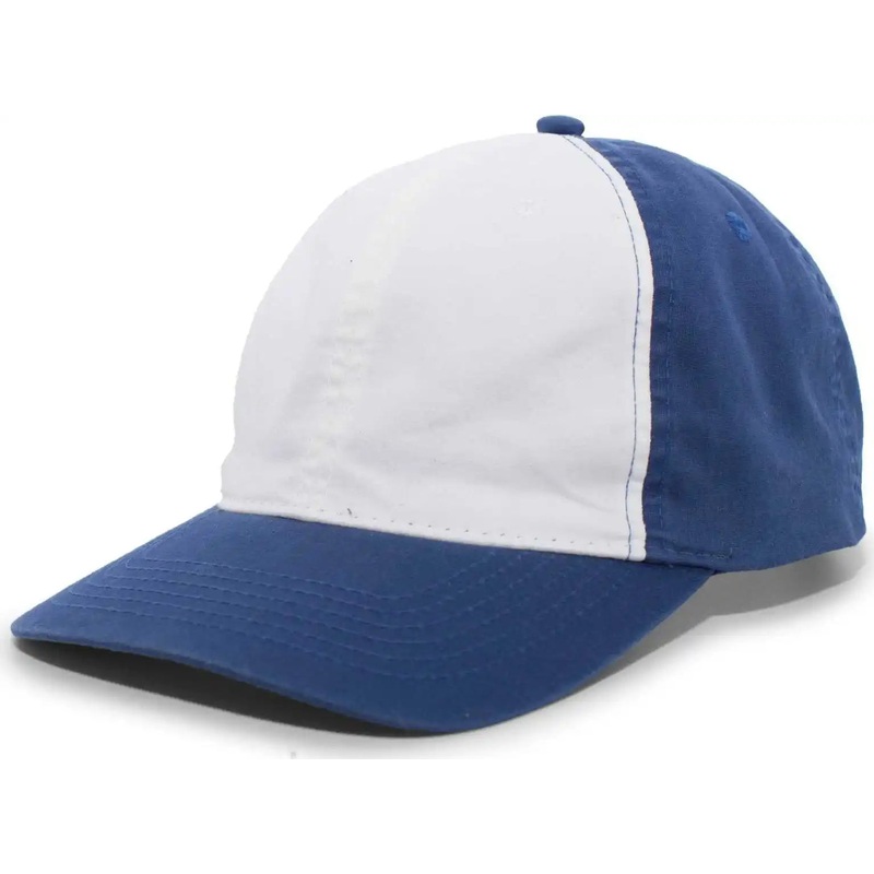 Pacific Headwear V57 Vintage Cotton Buckle Back Cap – Royal White