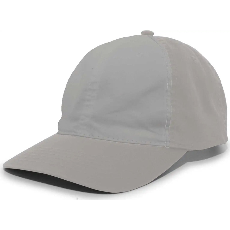 Pacific Headwear V57 Vintage Cotton Buckle Back Cap – Silver