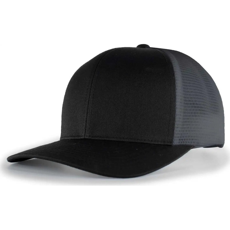 Pacific Headwear 110F Trucker Flexfit Snapback Cap – Black Graphite Black