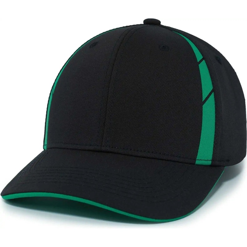 Pacific Headwear P303 Coolcore Sideline Snapback Cap – Black Kelly