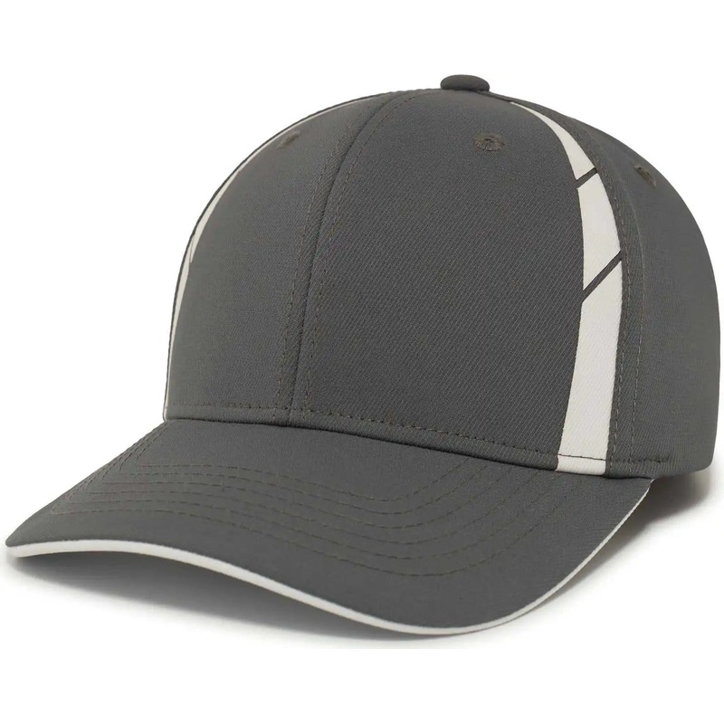 Pacific Headwear P303 Coolcore Sideline Snapback Cap – Graphite White