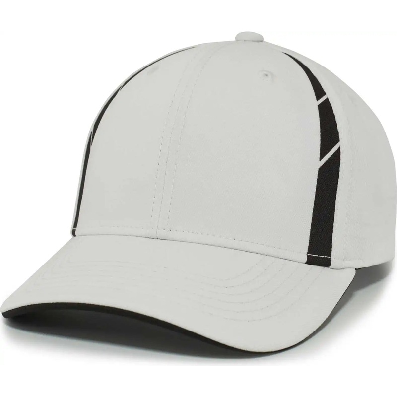 Pacific Headwear P303 Coolcore Sideline Snapback Cap – White Black