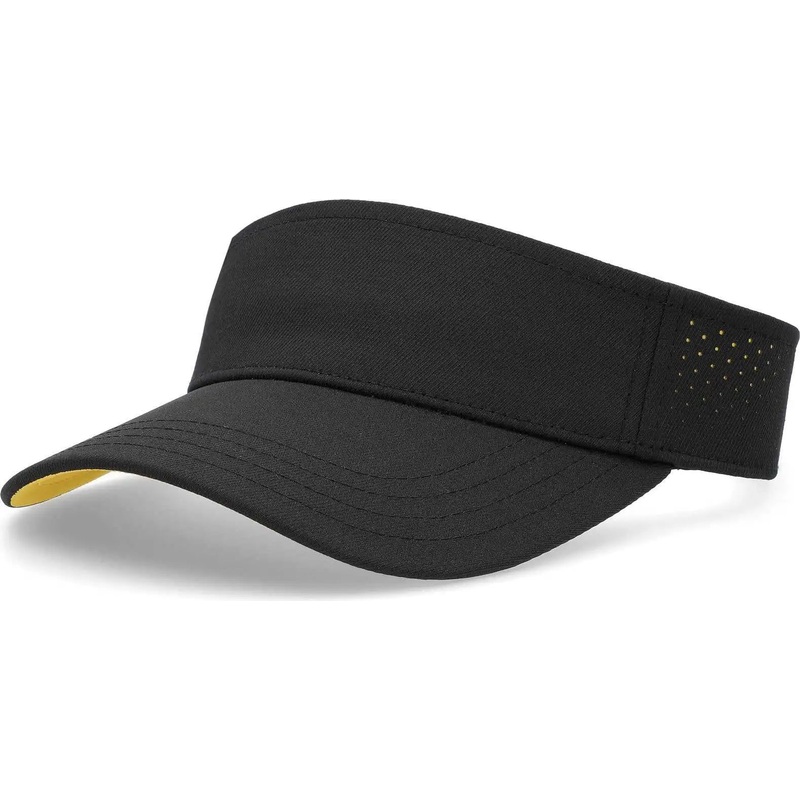 Pacific Headwear P500 Perforated Coolcore Visor – Black Gold