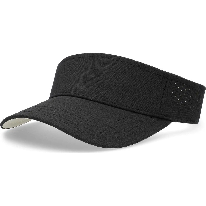 Pacific Headwear P500 Perforated Coolcore Visor – Black Vegas Gold