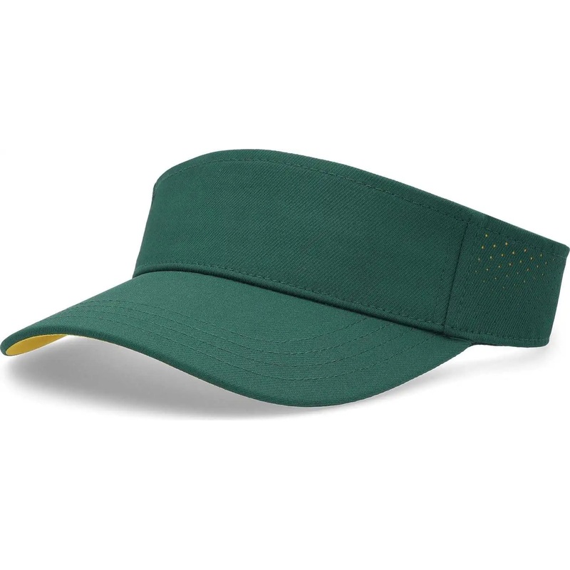 Pacific Headwear P500 Perforated Coolcore Visor – Dark Green Gold