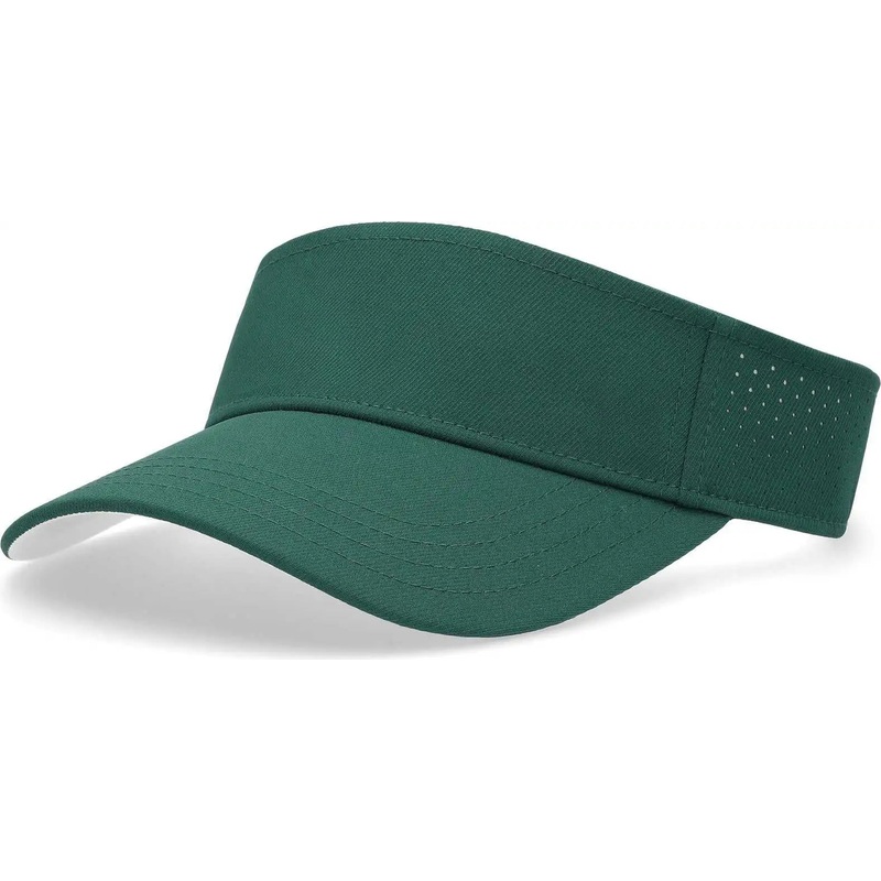 Pacific Headwear P500 Perforated Coolcore Visor – Dark Green White