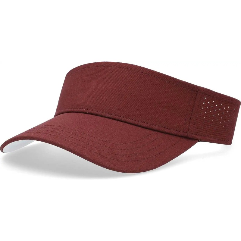 Pacific Headwear P500 Perforated Coolcore Visor – Maroon White