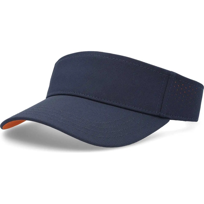 Pacific Headwear P500 Perforated Coolcore Visor – Navy Orange