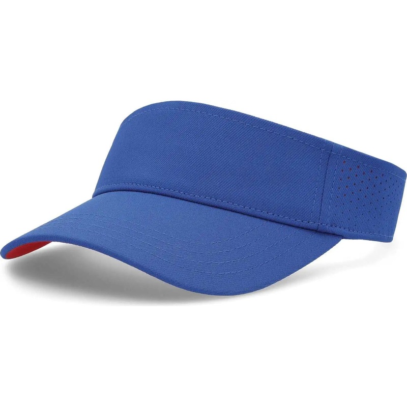 Pacific Headwear P500 Perforated Coolcore Visor – Royal Red