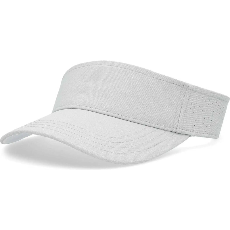 Pacific Headwear P500 Perforated Coolcore Visor – Silver White