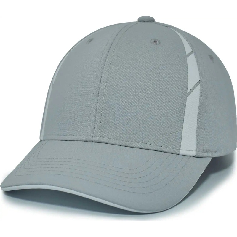 Pacific Headwear P303 Coolcore Sideline Snapback Cap – Silver White
