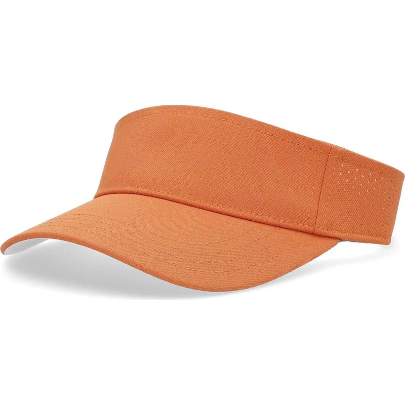 Pacific Headwear P500 Perforated Coolcore Visor – Texas Orange White