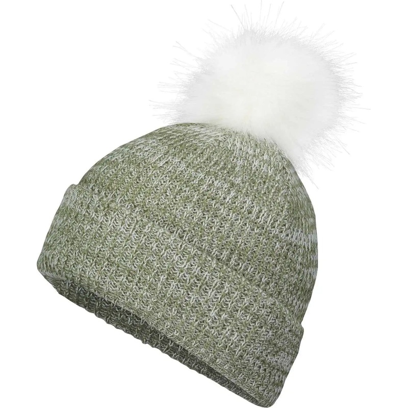 Pacific Headwear P604K Faux Fur Pom Beanie – Loden White