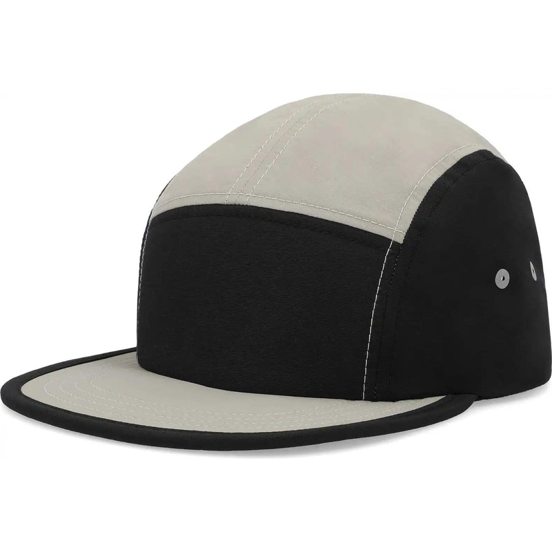 Pacific Headwear P781 Packable Camper Cap – Black Silver