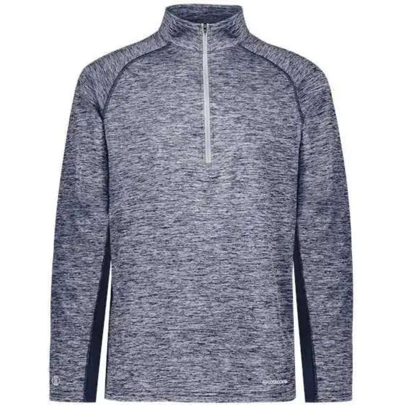 Holloway 222674 Youth Electrify CoolCore Quarter-Zip Pullover – Navy Heather