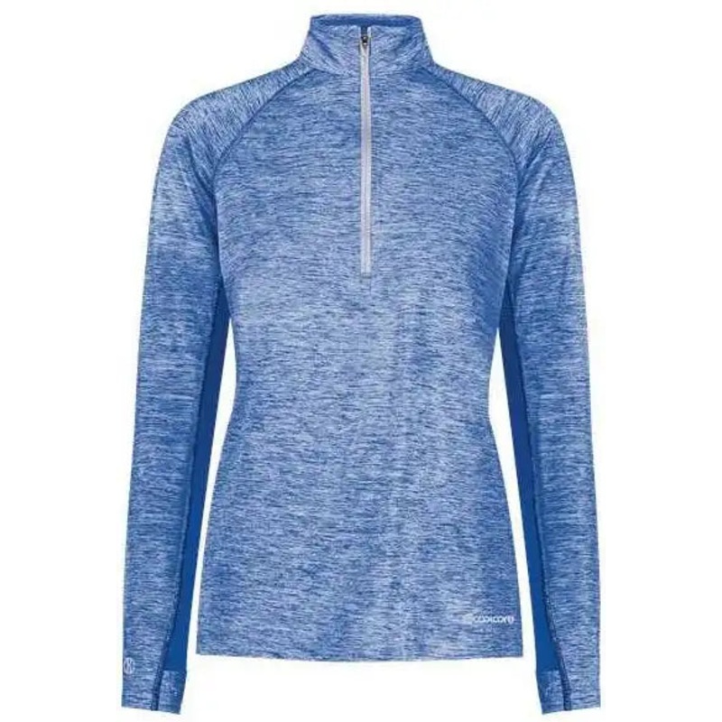 Holloway 222774 Women’s Electrify CoolCore Quarter-Zip Pullover – Royal Heather