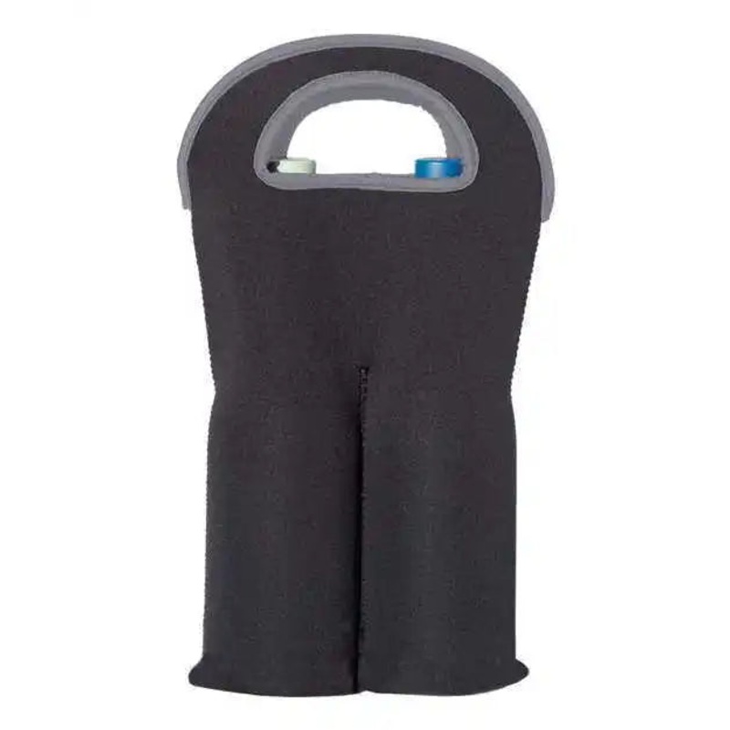 Oad OAD020 Insulated Neoprene Double Wine Tote – Black