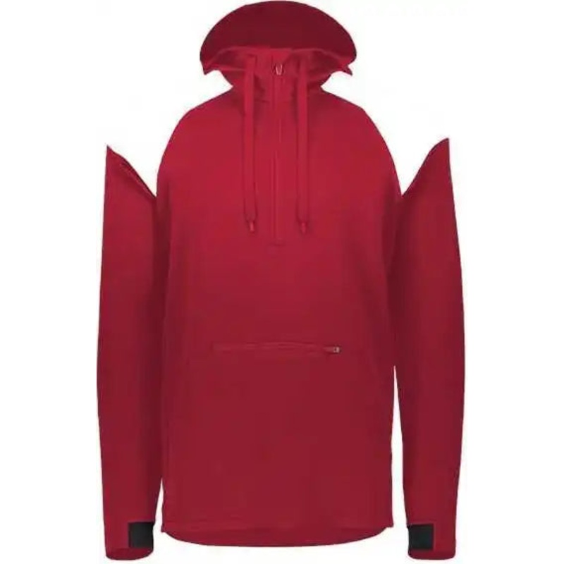 Holloway 222584 Limitless Quarter-Zip Hooded Pullover – Scarlet White