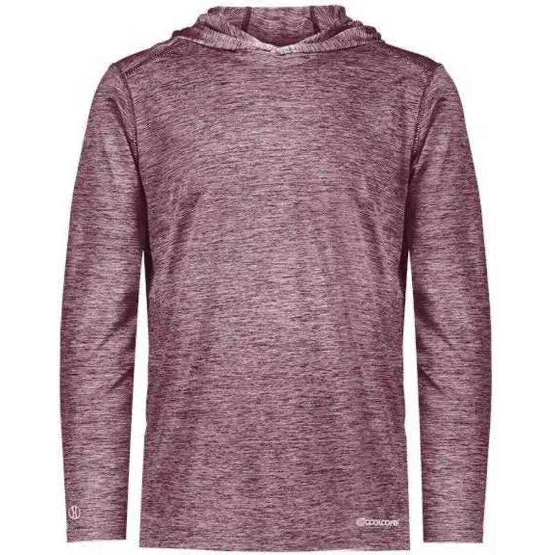 Holloway 222589 Electrify CoolCore Hooded Pullover – Maroon Heather