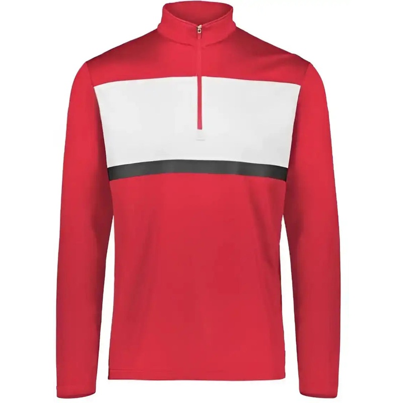Holloway 222591 Prism Bold Quarter-Zip Pullover – Scarlet White
