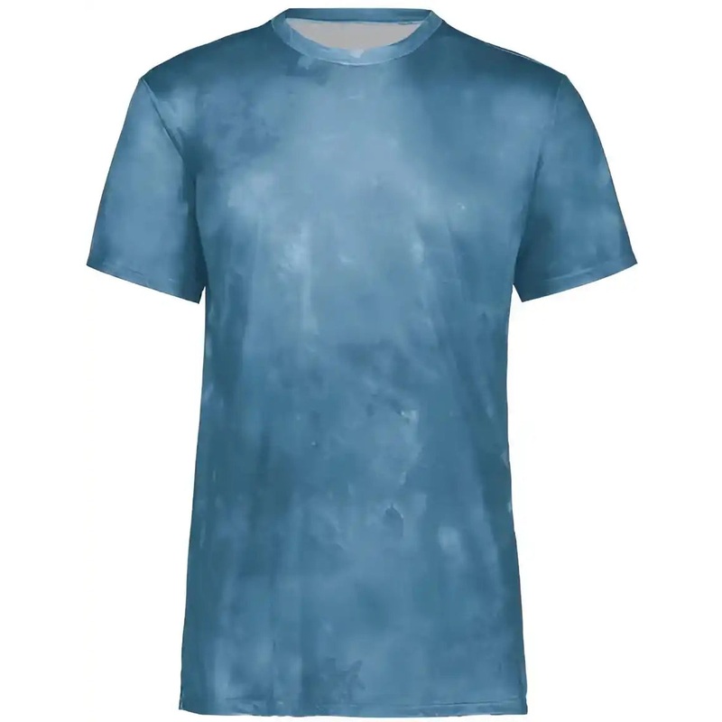 Holloway 222596 Cotton-Touch Cloud T-Shirt – Columbia Blue Cloud Print