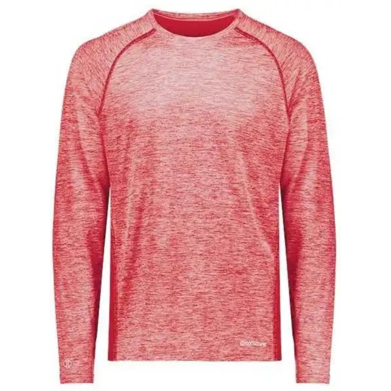 Holloway 222670 Youth Electrify CoolCore Long Sleeve T-Shirt – Scarlet Heather