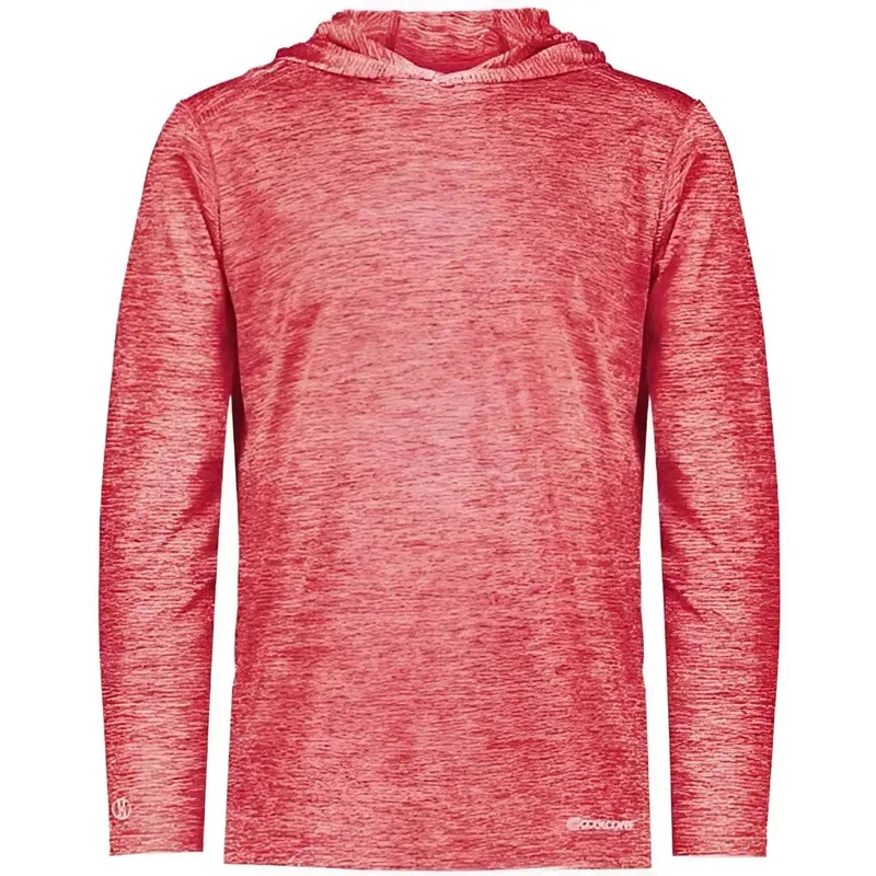 Holloway 222689 Youth Electrify CoolCore Hooded Pullover – Scarlet Heather