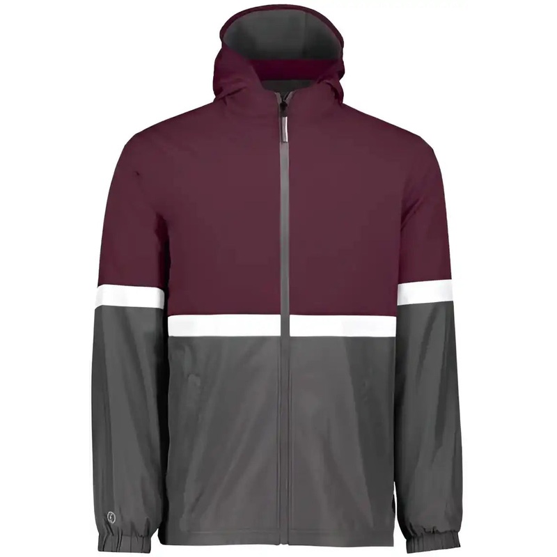 Holloway 229587 Turnabout Reversible Hooded Jacket – Maroon Carbon
