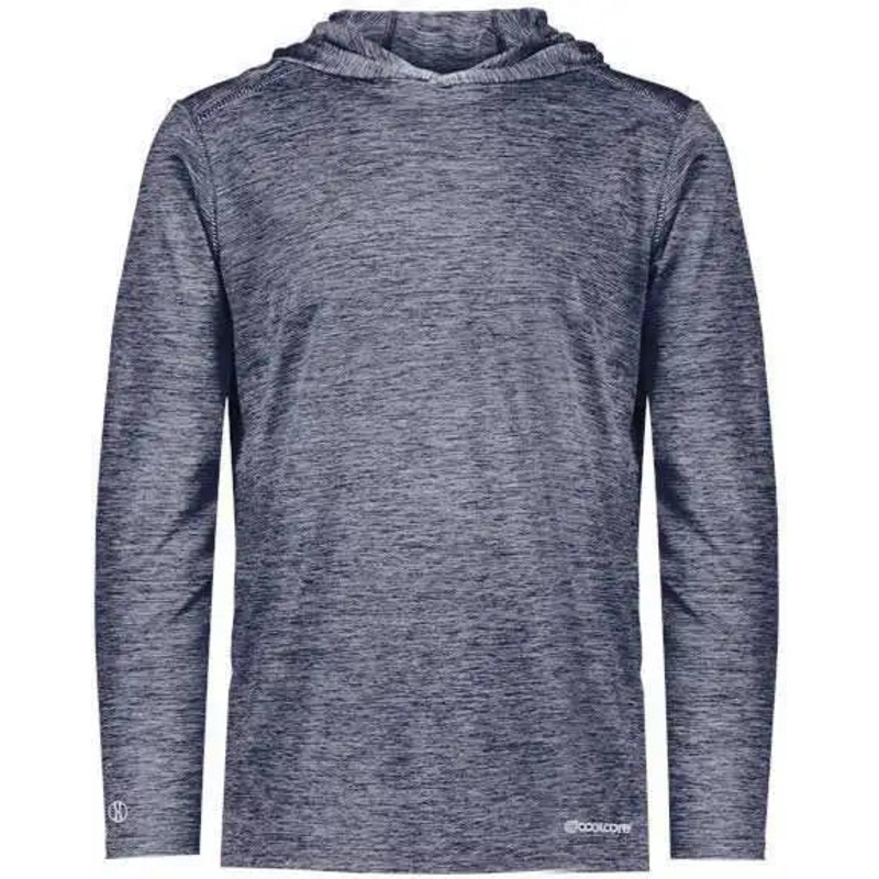 Holloway 222689 Youth Electrify CoolCore Hooded Pullover – Navy Heather