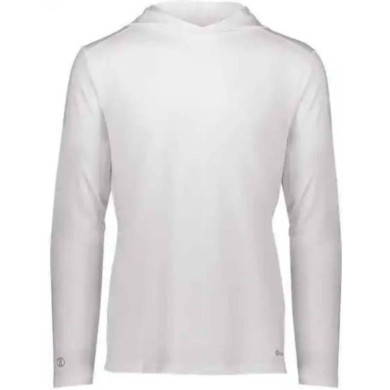 Holloway 222689 Youth Electrify CoolCore Hooded Pullover – White
